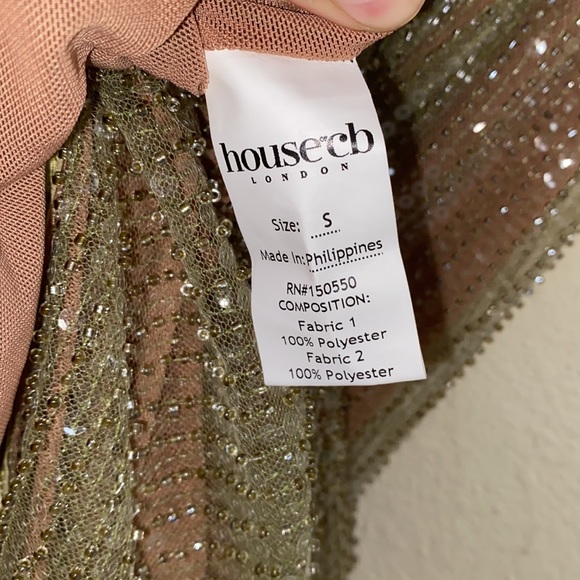 LIMITED EDITION House of CB 'Alondra' Cafe Au Lait Beaded Maxi Dress NWOT size S - Picture 10 of 16